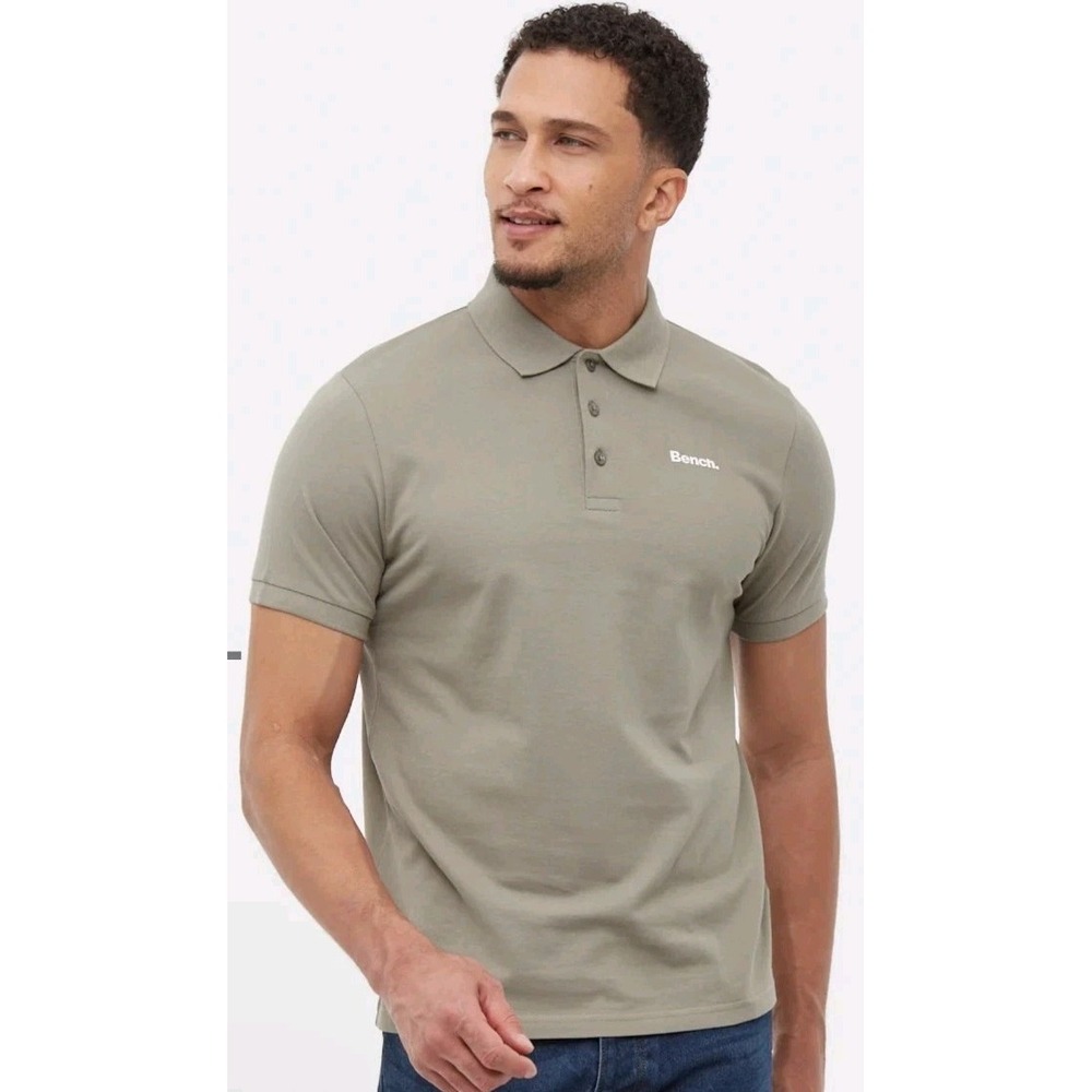 NWT Bench Urbanwear Albami Emblem Polo Sage Quiet Luxury Preppy Golf  S Shirt